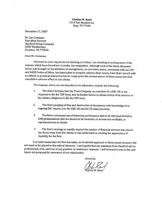 Stanford Resignation Letter