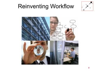 Reinventing Workflow




                       8
 