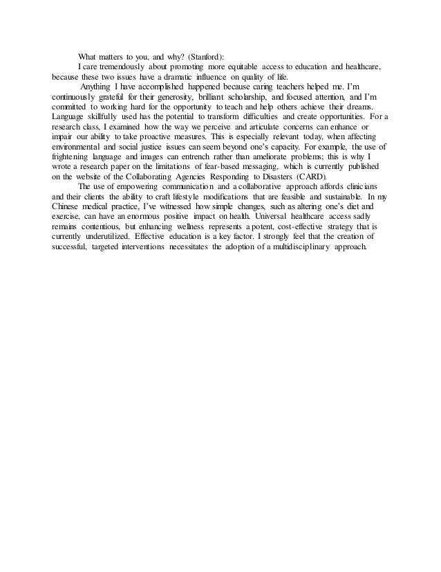 What matters most to you, and why sample essay image