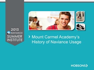 Mount Carmel Academy’s
History of Naviance Usage
 