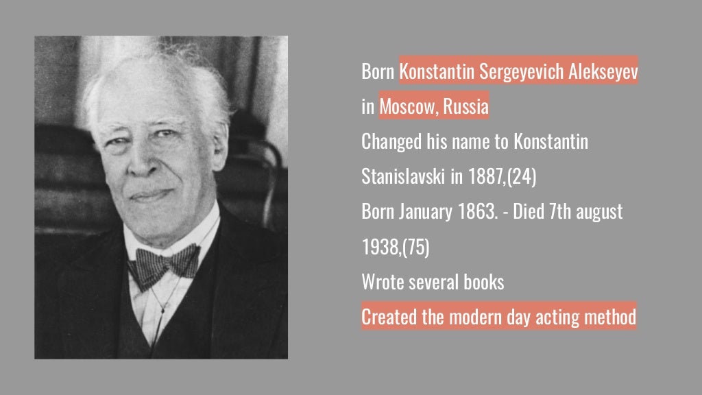 The History of Konstantin Stanislavski