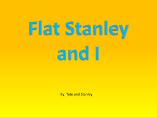 Flat Stanley and I By: Tate and Stanley 