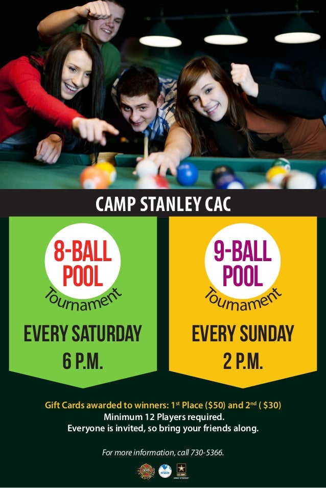 Stanley CAC 8-ball & 9-ball Pool Tournament
