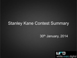 Stanley Kane Contest Summary
30th January, 2014

 