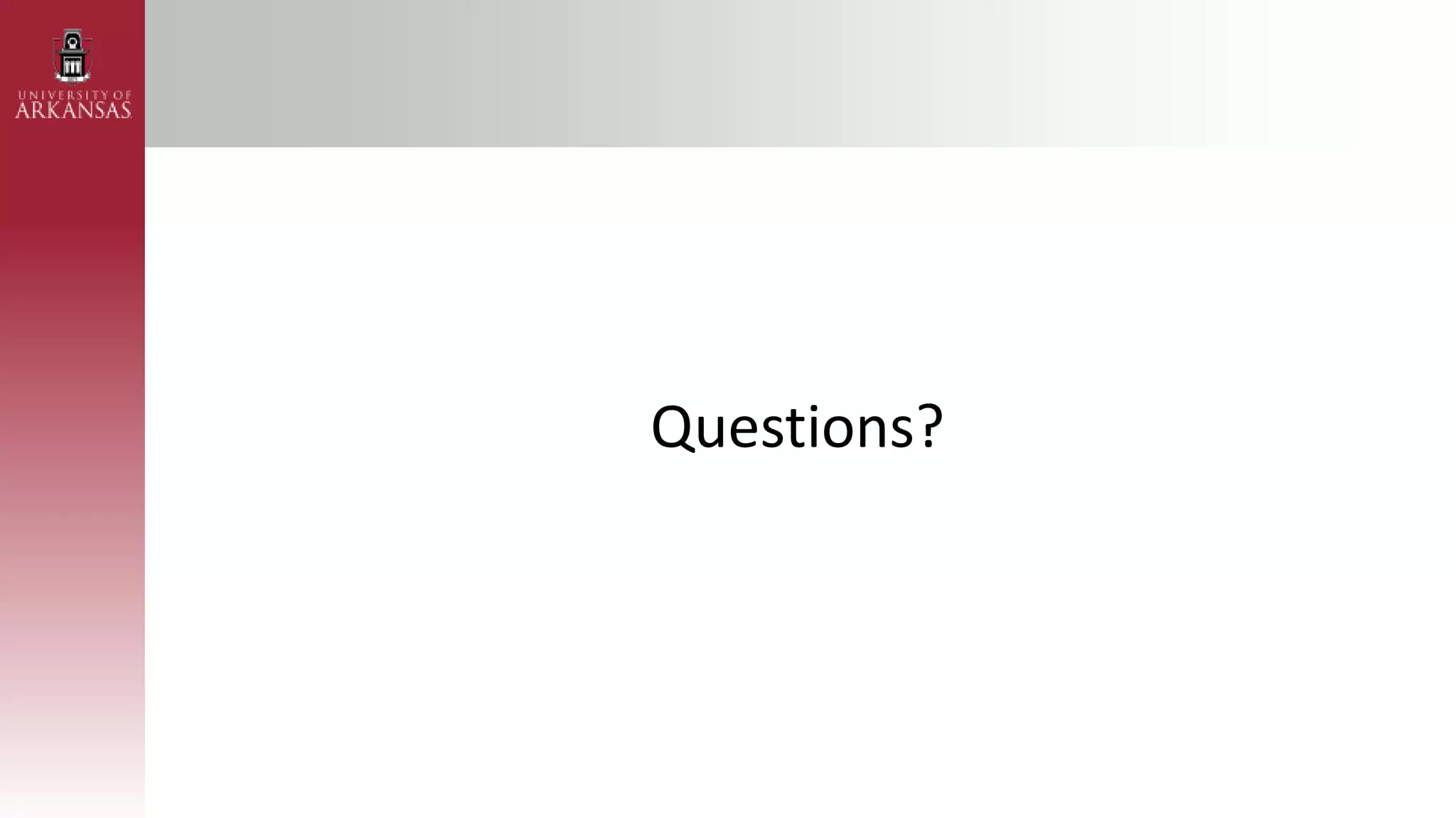 Questions?
 