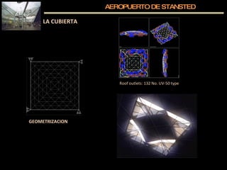 AEROPUERTO DE STANSTED LA CUBIERTA GEOMETRIZACION Roof outlets: 132 No. UV-50 type 