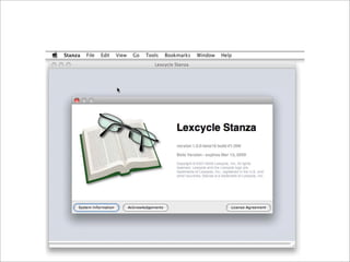 BNC Tech Forum 09: Lexcycle Stanza demo