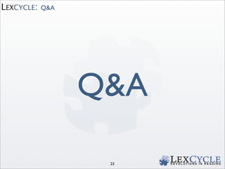 BNC Tech Forum 09: Lexcycle Stanza demo