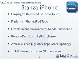 BNC Tech Forum 09: Lexcycle Stanza demo