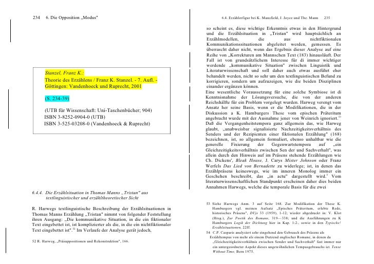 234    6. Die Opposition „Modus"                                                        6.4. Erzählerfigur bei K. Mansfiel...