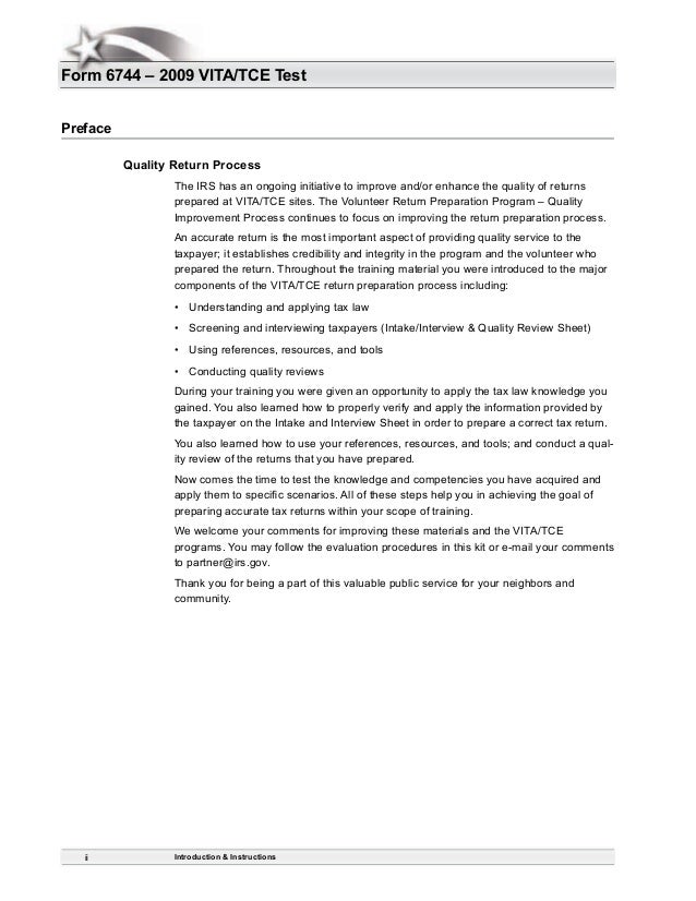 2009 form 6744 test booklet irs form 6744