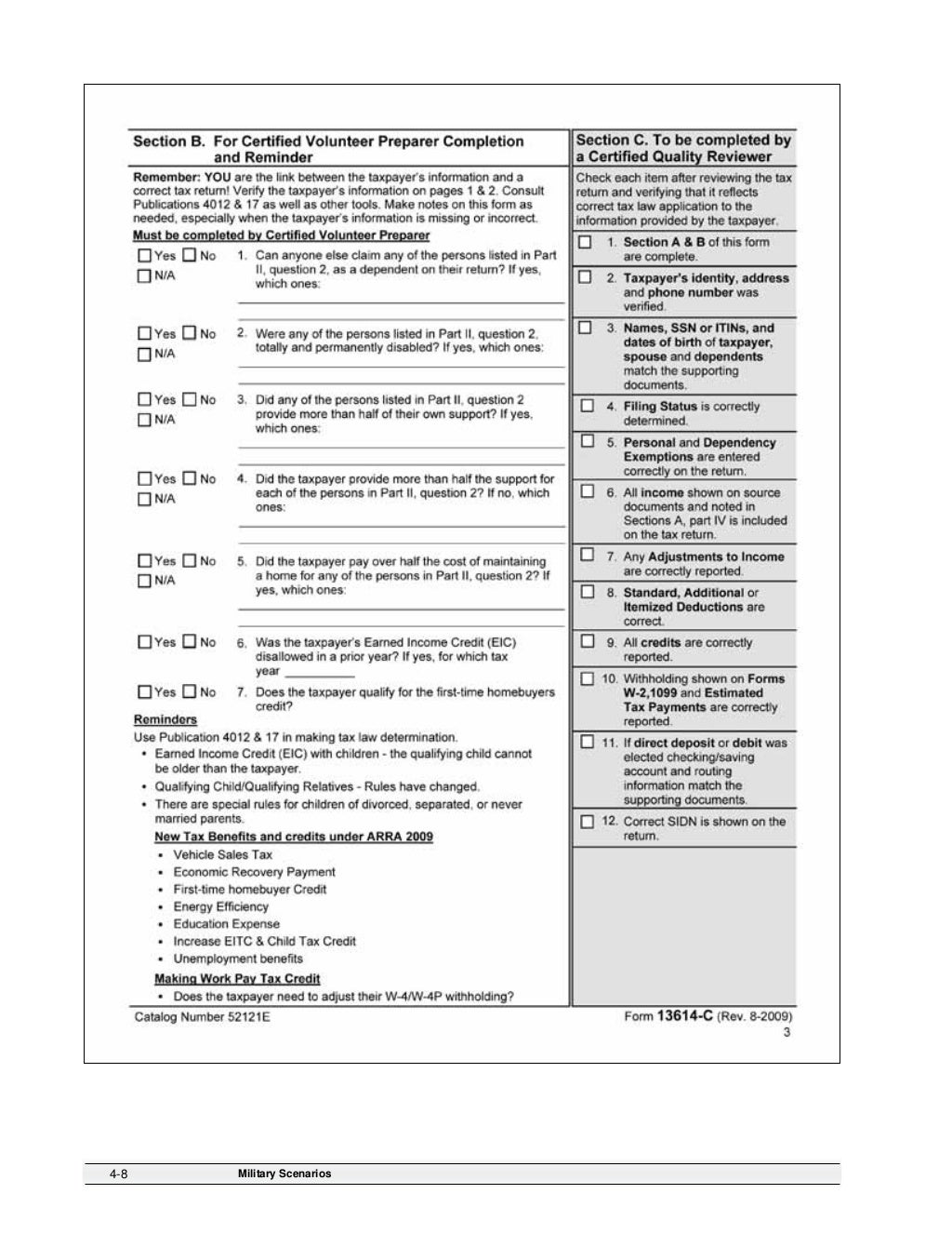 2009 Form 6744, Test Booklet