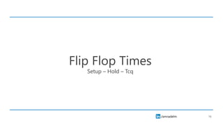 /amradelm
Flip Flop Times
Setup – Hold – Tcq
16
 