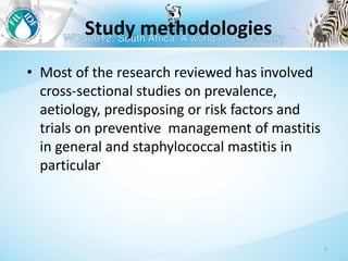 Management to prevent Staphylococcus aureus mastitis in small-scale dairy farms in Tanzania