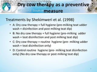 Management to prevent Staphylococcus aureus mastitis in small-scale dairy farms in Tanzania