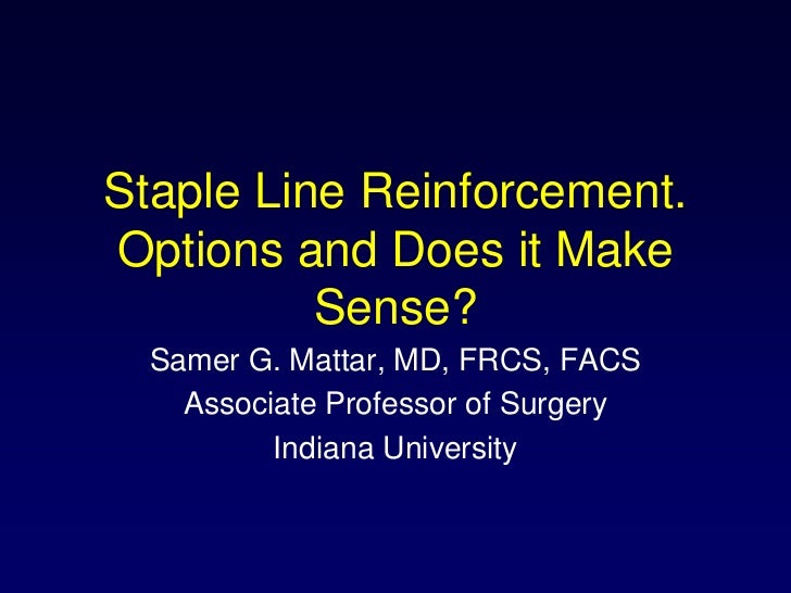 Staple line reinforcement