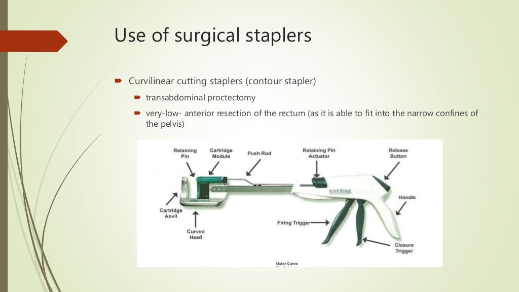 Use of Staplers in surgery