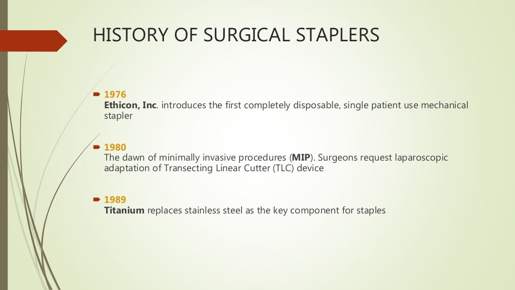 Use of Staplers in surgery