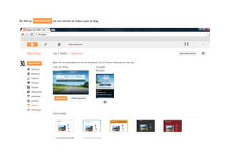 30. Klik op om een bericht te maken voor je blog.
 