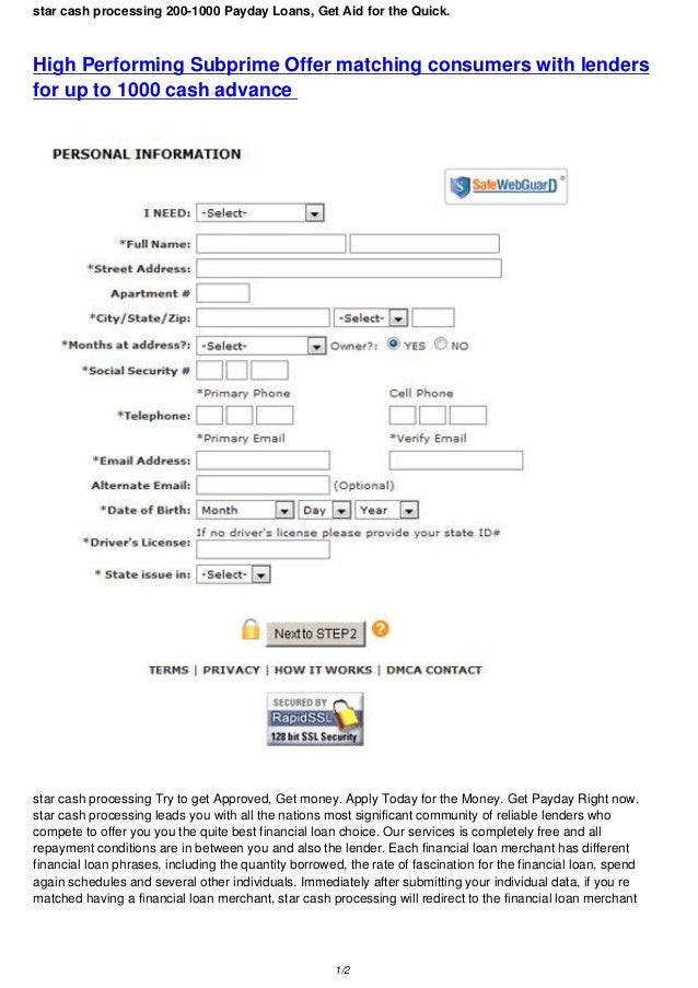 Star Cash Processing