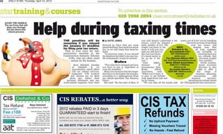CIS Newspaper Article, Help During Taxing Times - 12.4.2012