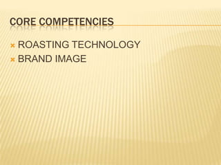CORE COMPETENCIESROASTING TECHNOLOGYBRAND IMAGE