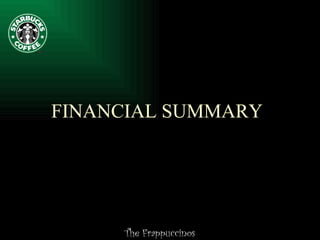 FINANCIAL SUMMARY 