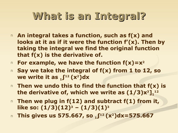 what is a integral