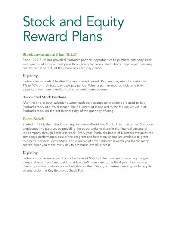 Starbucks benefits special blend brochure