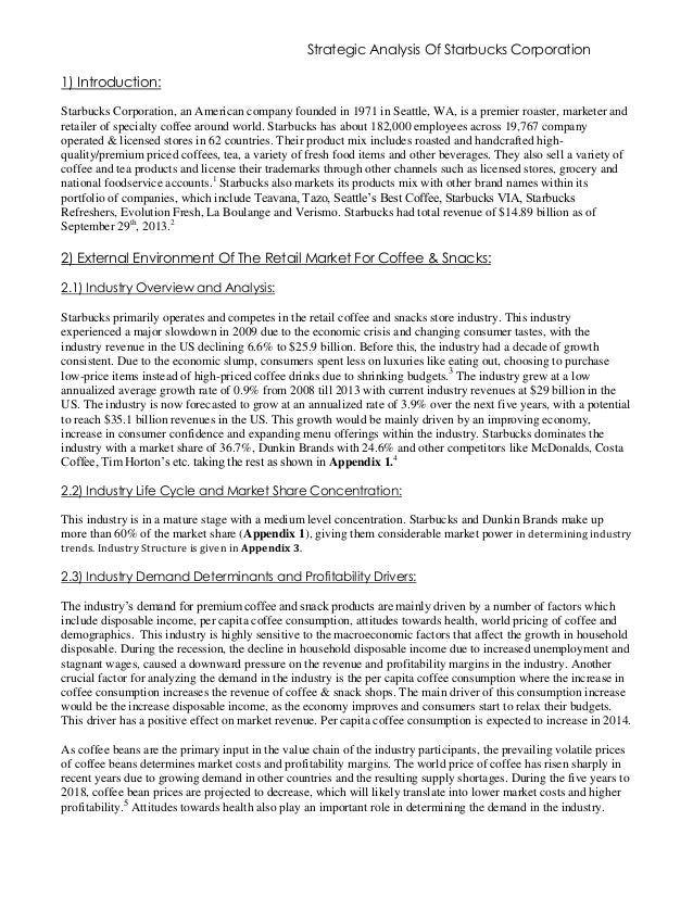 starbucks case analysis starbucks case analysis