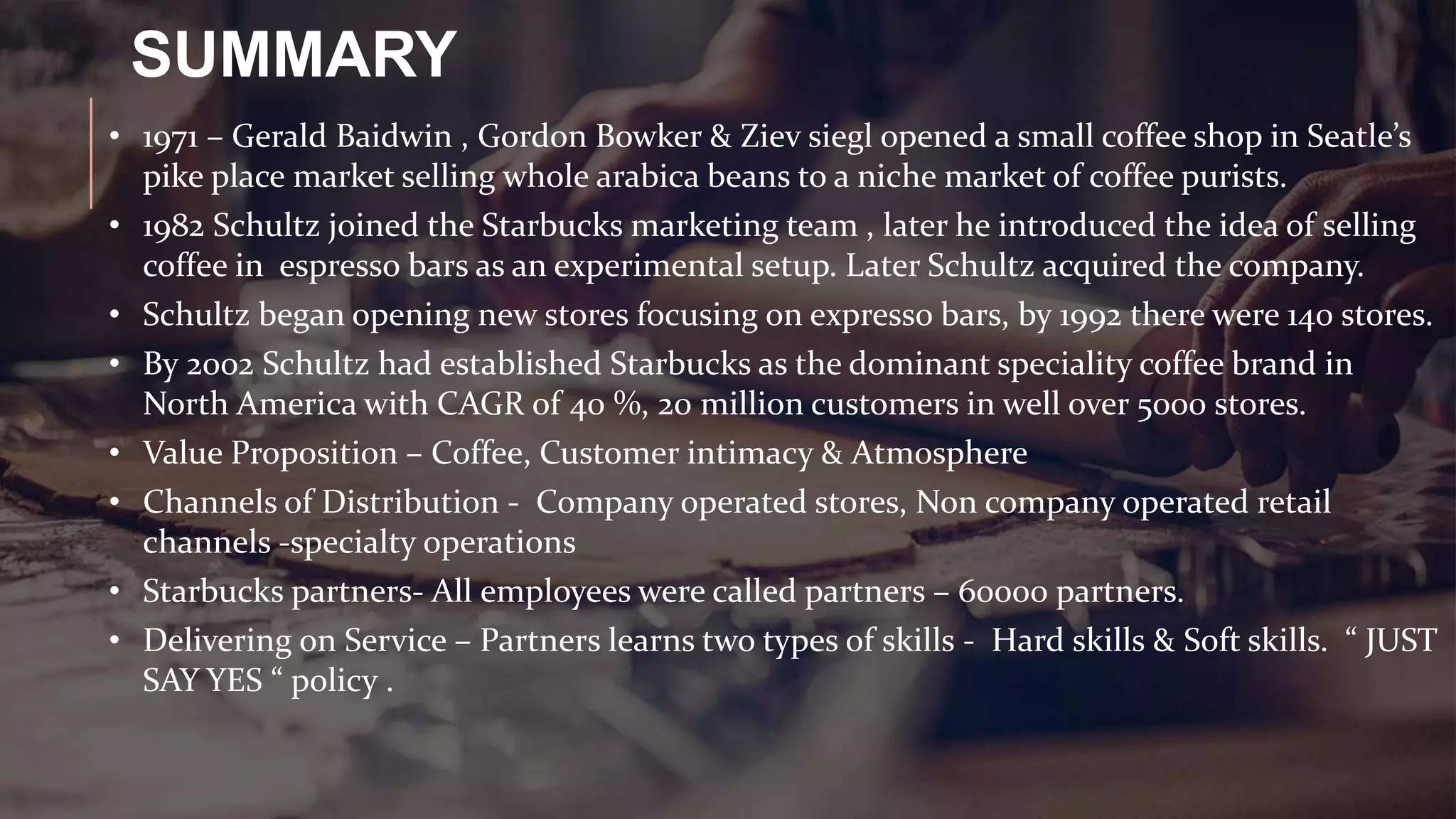 Starbucks Strategy Management Ppt