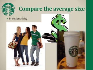 Compare the average size
• Price Sensitivity
 