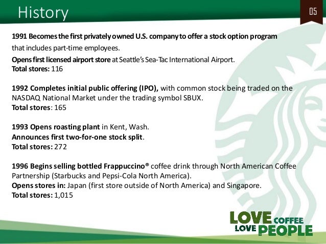 Starbucks stock options for employees