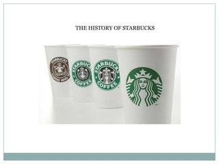 THE HISTORY OF STARBUCKS
 