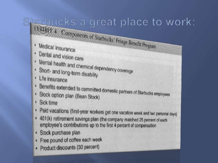 Starbucks stock options for employees