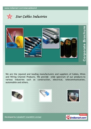 We are the reputed and leading manufacturers and suppliers of Cables, Wires
and Wiring Channel Products. We provide wide spectrum of our products to
various industries such as construction, electrical, telecommunication,
automobile and others.
 