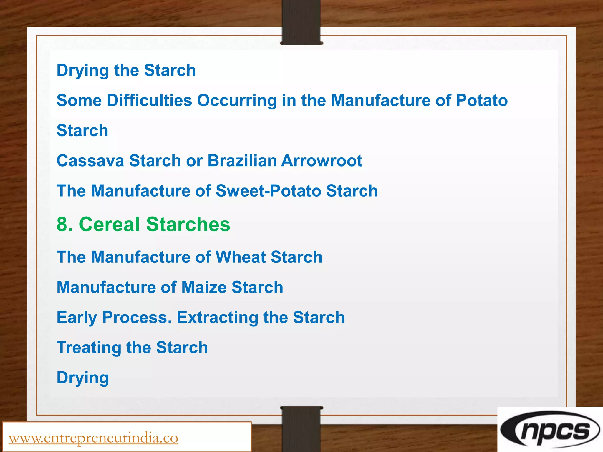 How to Manufacture Starch and Its Derivatives (Wheat Starch, Maize ...