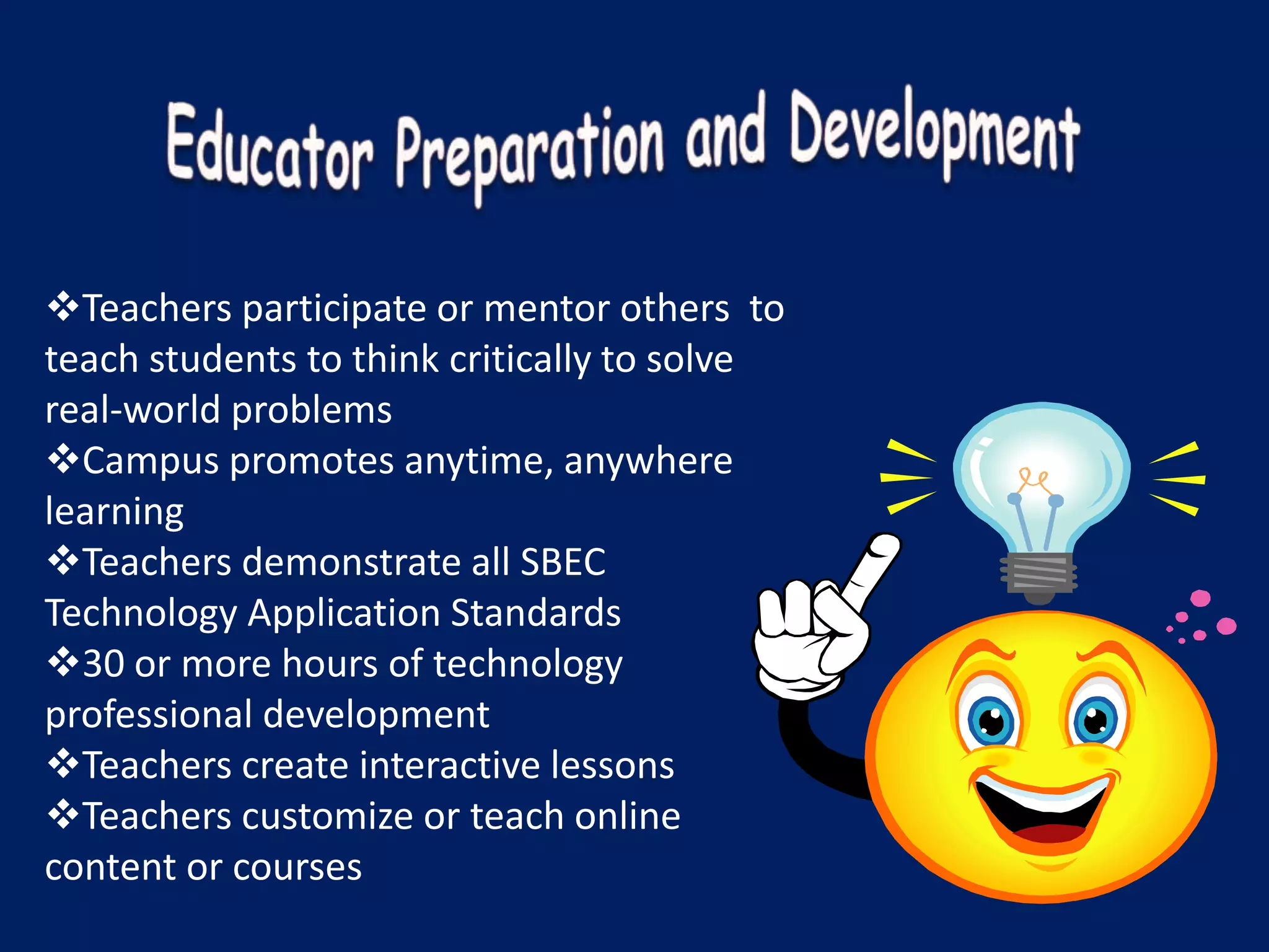 ReviewTechnology and NCLBNo Child Left Behind Act of 2001, states that all students be technology literate by the end of the eight grade.