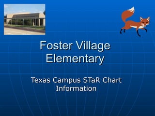 Foster Village Elementary Texas Campus STaR Chart Information 