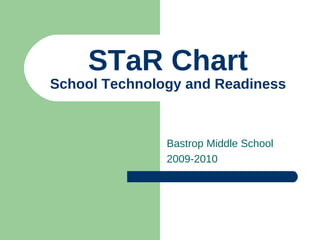 STaR Chart School Technology and Readiness Bastrop Middle School 2009-2010 