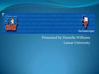 Presented by Daniella Williams
             Lamar University
 
