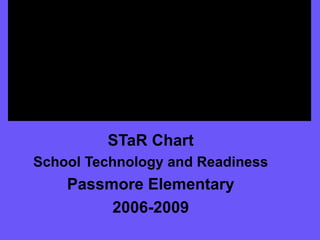 STaR Chart School Technology and Readiness Passmore Elementary 2006-2009 