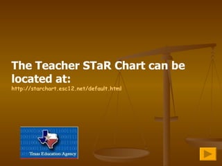 The Teacher STaR Chart can be located at: http://starchart.esc12.net/default.html 