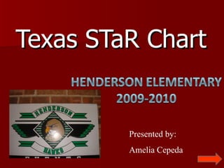 Texas STaR Chart Presented by: Amelia Cepeda 