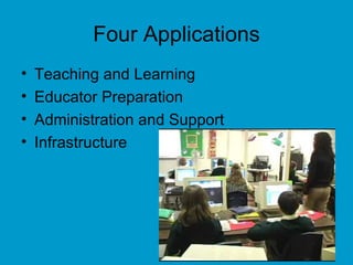 Four Applications Teaching and Learning Educator Preparation Administration and Support Infrastructure 