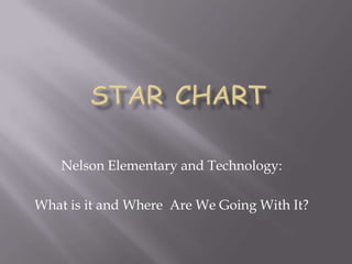 Star Chart  Nelson Elementary and Technology: What is it and Where  Are We Going With It?   