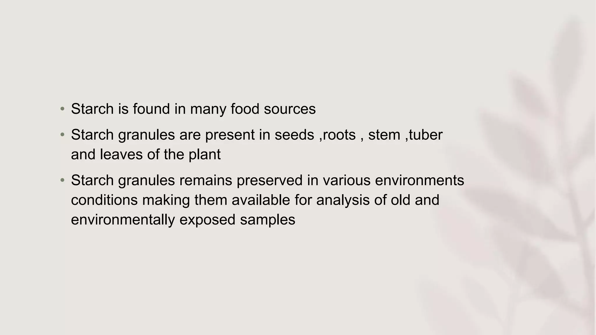 study and identification of starch | PPTX