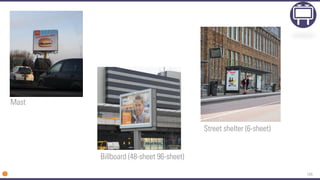 145
Street shelter (6-sheet)
Mast
Billboard (48-sheet 96-sheet)
 