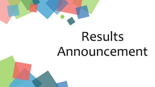 Results
Announcement
 
