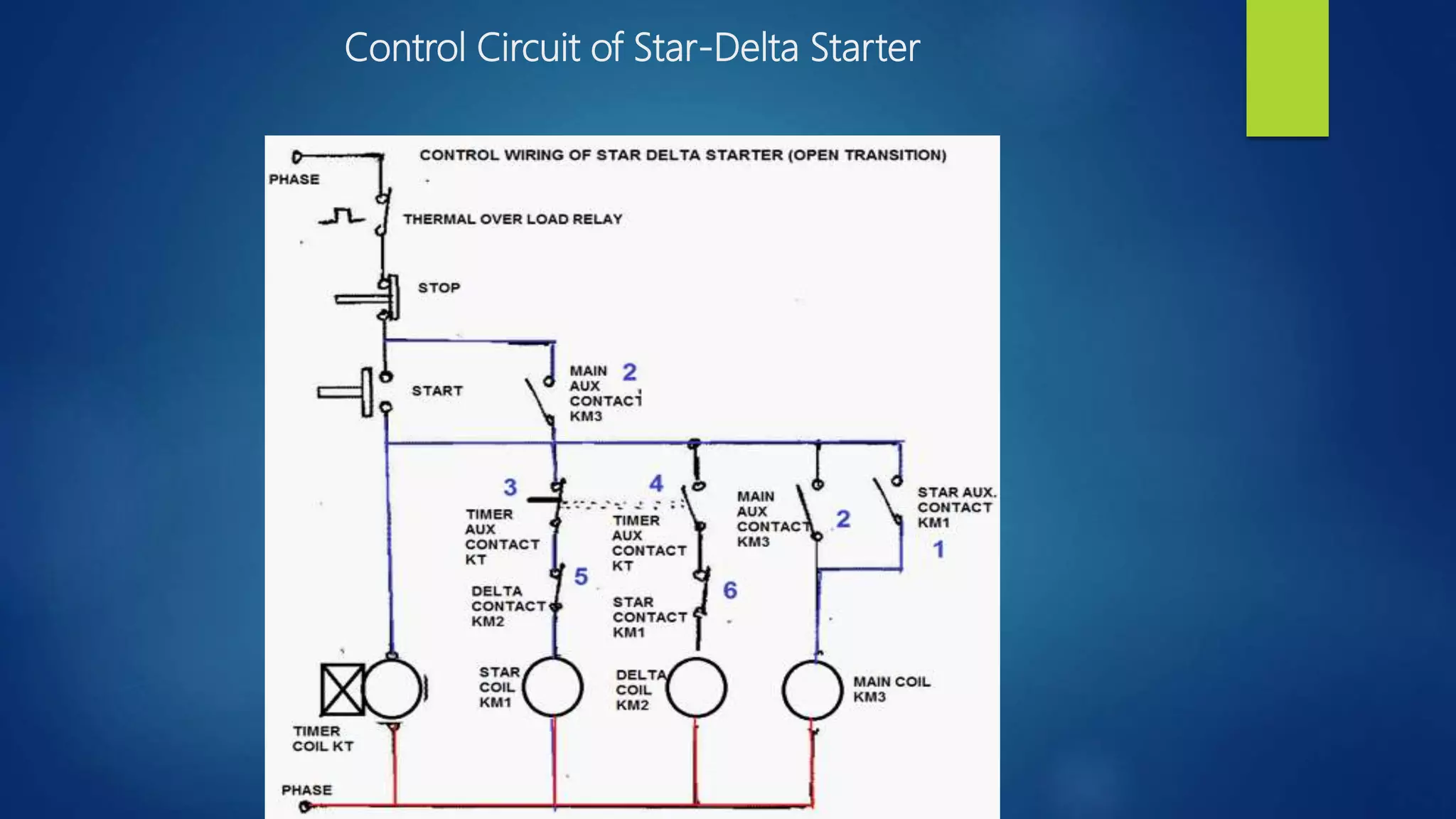 Star Delta Rules Star delta starter circuit for protection of motor | PPTX